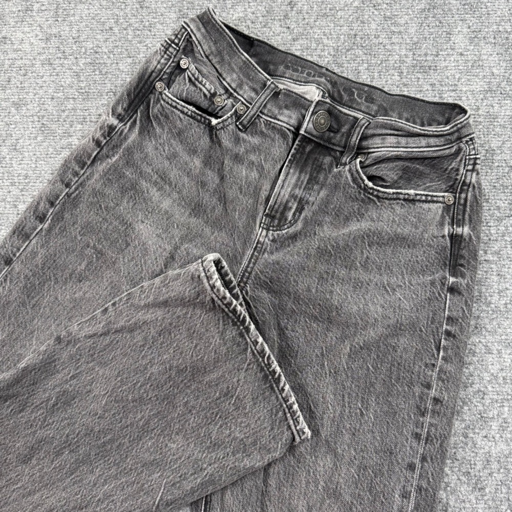 American Eagle Bootcut Jeans Size 0 Gray Acid Wash High Rise Denim Womens